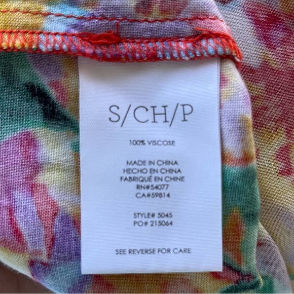 •CAbi• Bright Floral Sleeveless Blouse - Size Small - Picture 6 of 7